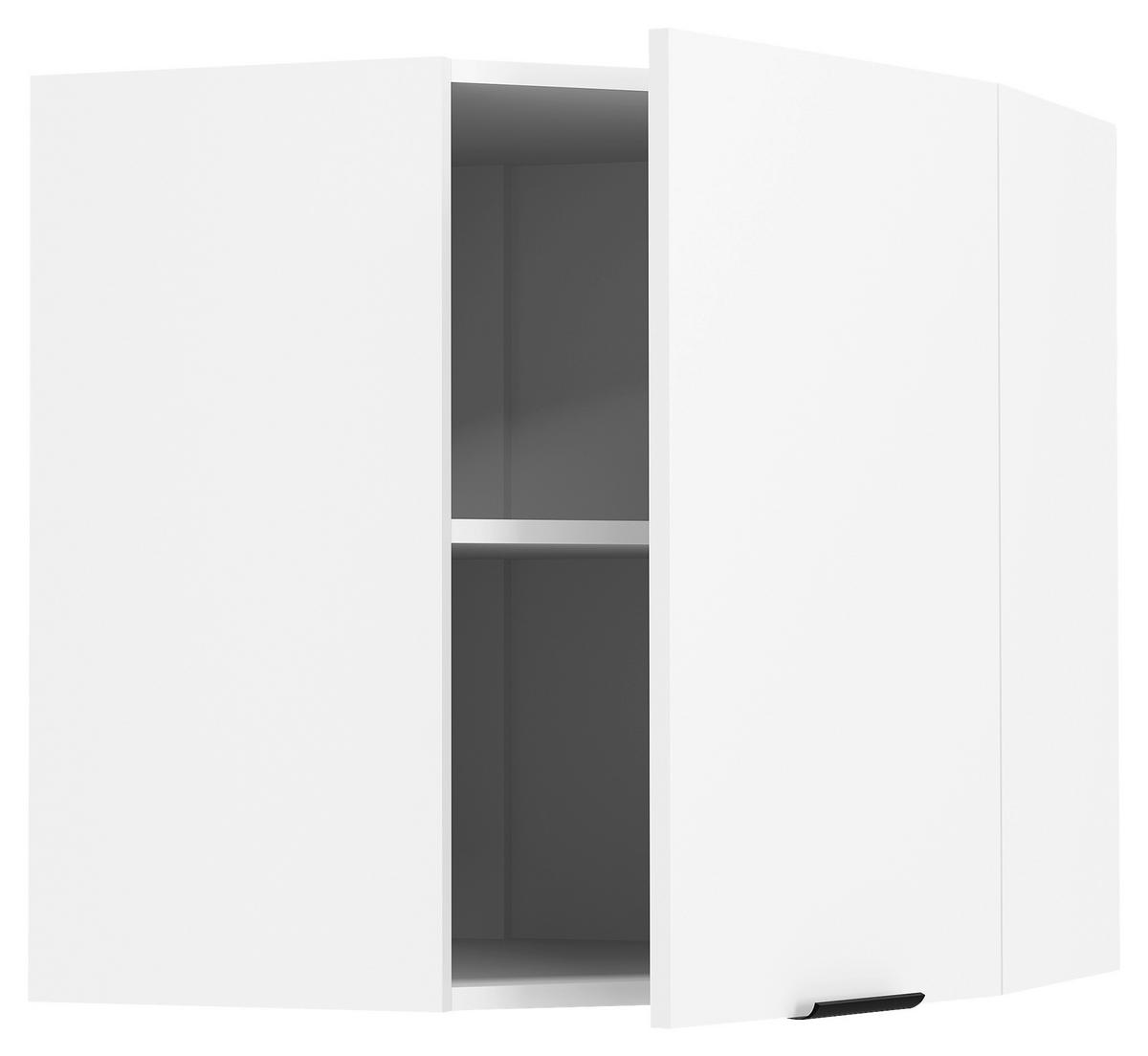 ECKOBERSCHRANK 57/60/57 cm  - Weiß, Trend, Holzwerkstoff/Kunststoff (57/60/57cm) - MID.YOU