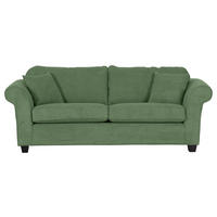 3-SITS SOFFA i manchester olivgrön  - olivgrön/mörkbrun, Klassisk, trä/textil (215/70/90cm) - MID.YOU