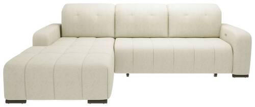 ECKSOFA Beige Mikrofaser  - Beige/Schwarz, MODERN, Textil/Metall (292/185cm) - Livetastic