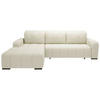 ECKSOFA Beige Mikrofaser  - Beige/Schwarz, MODERN, Textil/Metall (292/185cm) - Livetastic