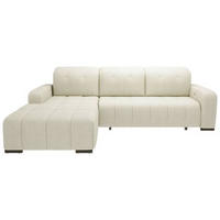 ECKSOFA in Mikrofaser Beige  - Beige/Schwarz, Modern, Textil/Metall (292/185cm) - Livetastic