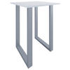 BARBORD i metall, trämaterial  80/102/80 cm  - vit/silver, Klassisk, metall/trämaterial (80/102/80cm)