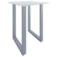 BARBORD i metall, trämaterial  80/102/80 cm  - vit/silver, Klassisk, metall/trämaterial (80/102/80cm)