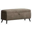 BETTBANK 145/45/50 cm   - Schwarz/Braun, Trend, Holz/Textil (145/45/50cm) - Esposa