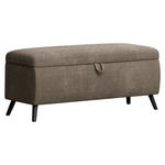 BETTBANK 145/45/50 cm   - Schwarz/Braun, Trend, Holz/Textil (145/45/50cm) - Esposa