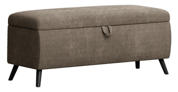 BETTBANK 145/45/50 cm - Schwarz/Braun, Trend, Holz/Textil (145/45/50cm) - Esposa