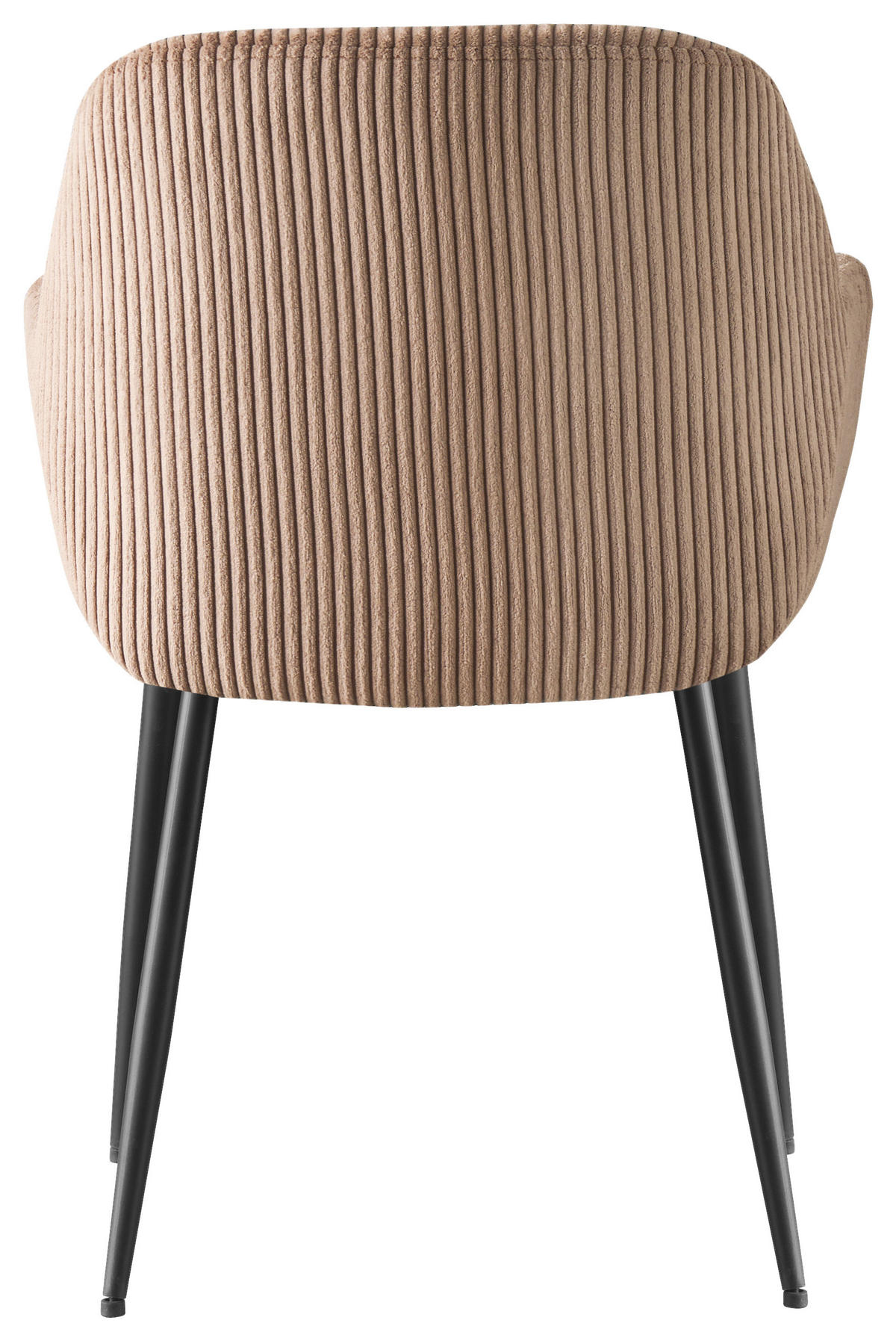 ARMLEHNSTUHL  in Eisen Cord  - Taupe/Schwarz, Design, Textil/Metall (57/85/60cm) - Xora