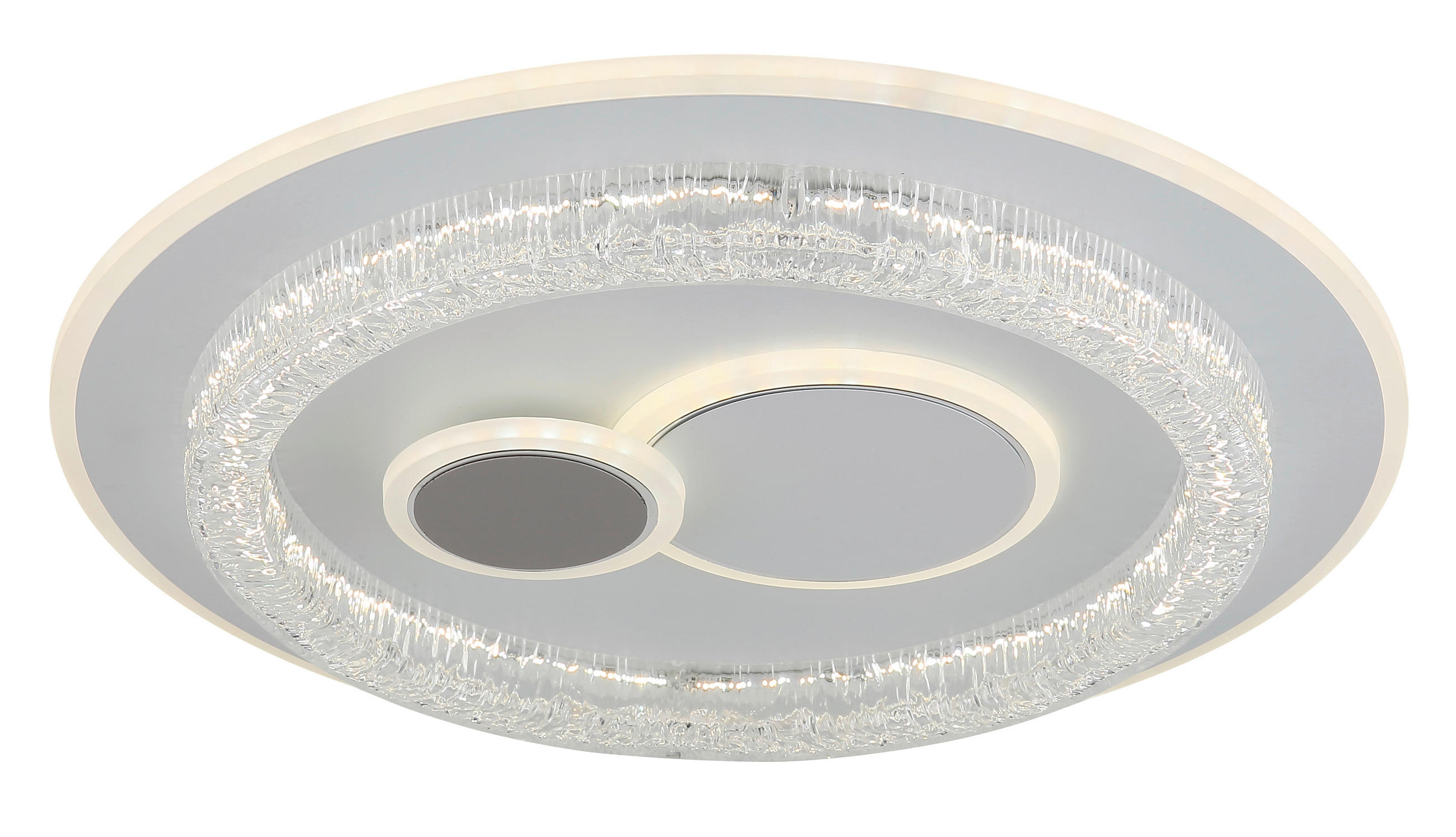 LED-TAKLAMPA KRISWALL 49,5/6 cm  - klar/vit, Basics, metall/plast (49,5/6cm) - Globo