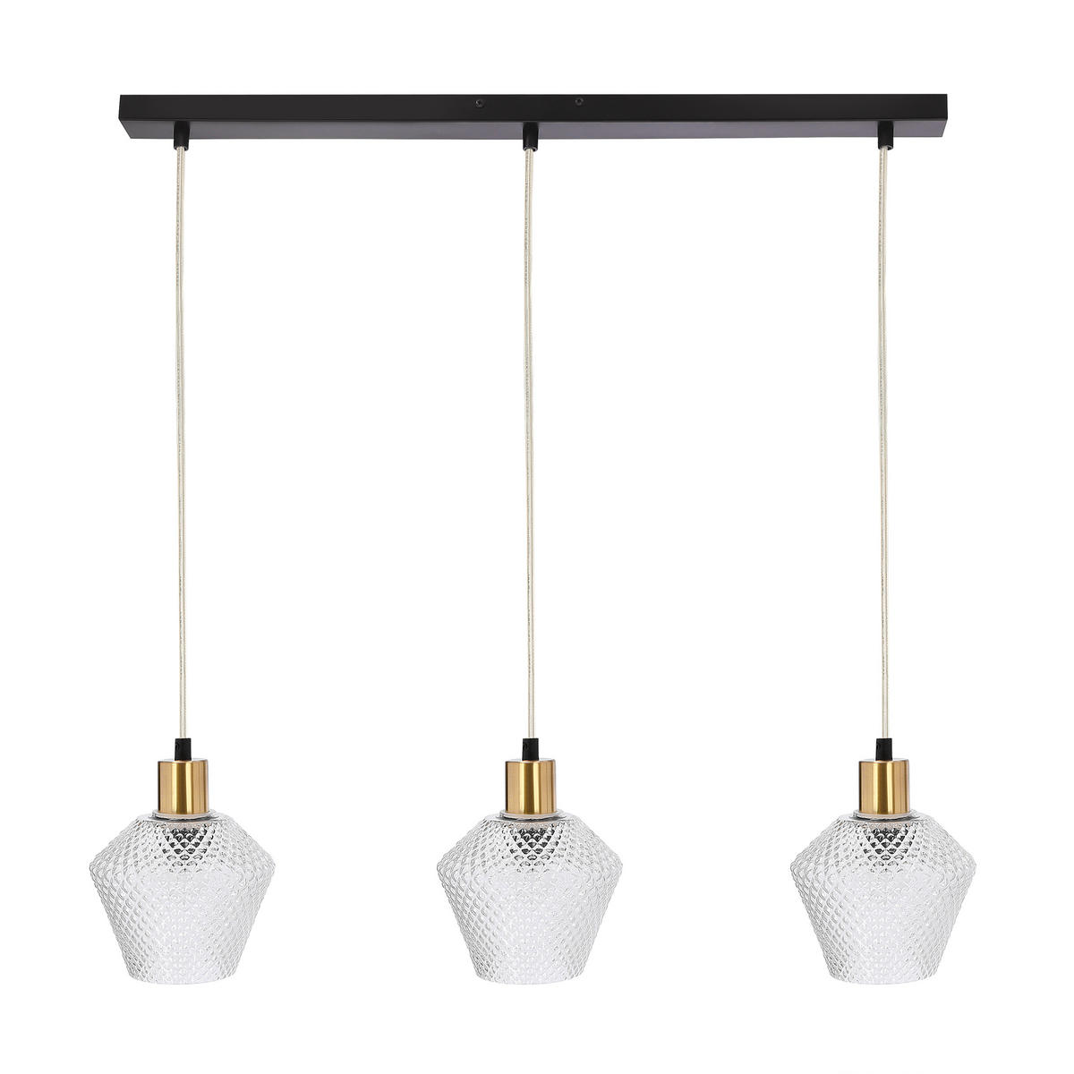PENDELLEUCHTE 70/14/120 cm  - Transparent/Goldfarben, KONVENTIONELL, Metall (70/14/120cm)
