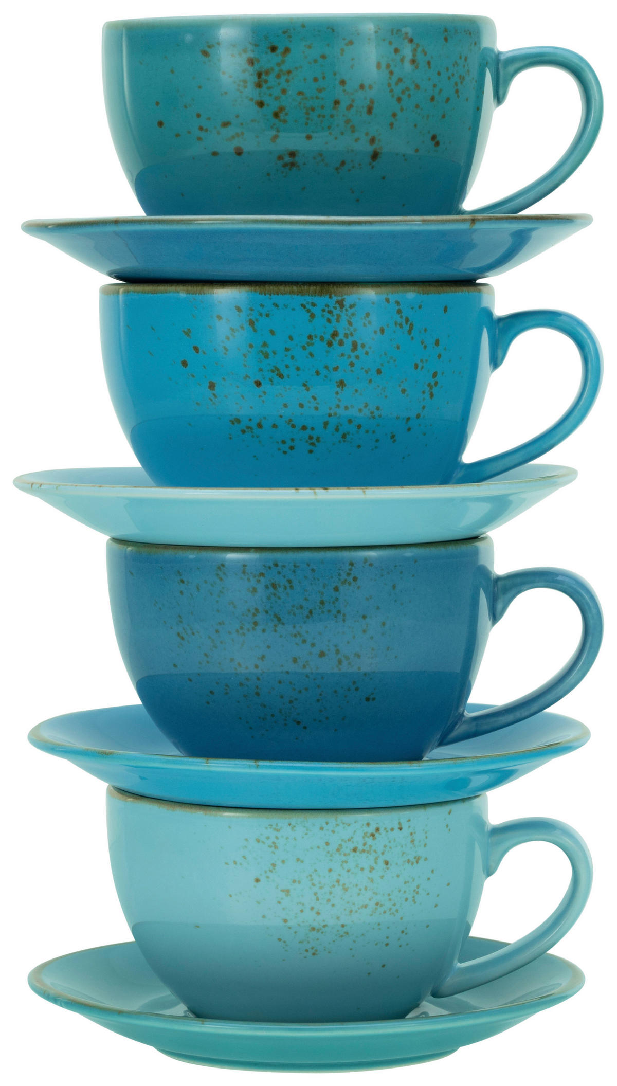 KÁVOVÁ SOUPRAVA, kamenina - modrá/barvy zlata, keramika (30/30/22cm) - Creatable