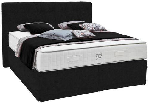 BOXSPRINGBETT 180/200 cm  in Schwarz  - Schwarz, KONVENTIONELL, Textil (180/200cm) - Ambiente