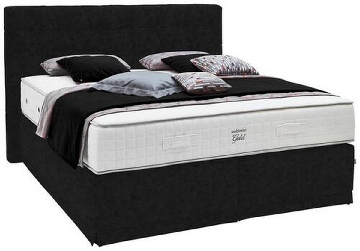 BOXSPRINGBETT 180/200 cm  in Schwarz  - Schwarz, KONVENTIONELL, Textil (180/200cm) - Ambiente