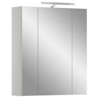 SPIEGELSCHRANK 60/55/46 cm  - Weiß Hochglanz/Weiß, MODERN, Holzwerkstoff (60/55/46cm) - MID.YOU