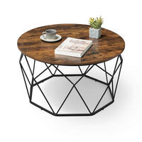 KONFERENČNÝ STOLÍK, hnedá, čierna, kov, kompozitné drevo, 80/80/45 cm - hnedá/čierna, Modern, kov/kompozitné drevo (80/80/45cm) - MID.YOU