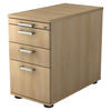 ANSTELLCONTAINER Eichefarben  - Chromfarben/Eichefarben, KONVENTIONELL, Holzwerkstoff/Kunststoff (42,8/72-76/80cm) - Venda