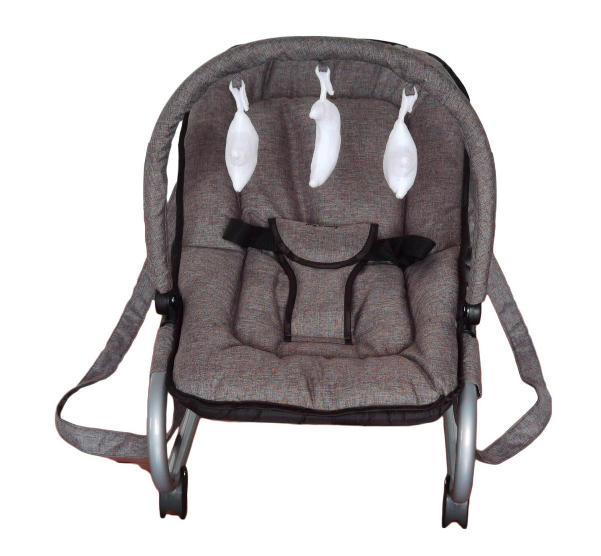 DETSKÉ HOJDACIE KRESIELKO - čierna/sivá, Basics, kov/textil (72,5/39/20,5cm) - My Baby Lou