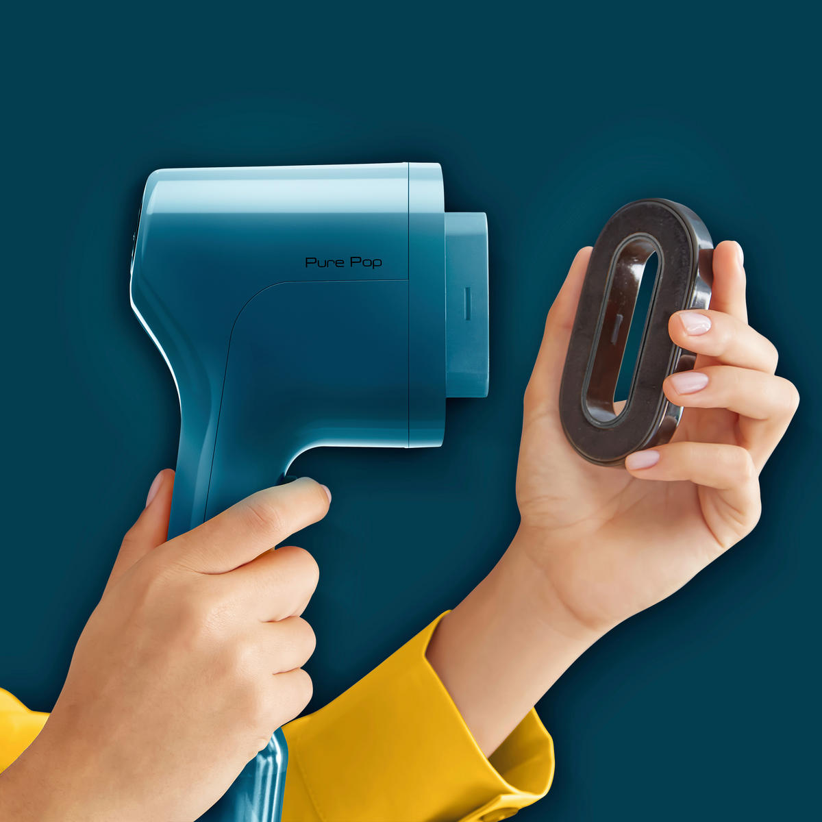 DAMPFBÜRSTE Pure Pop  - Blau, Basics, Kunststoff (33,8/7,8/15,9cm) - Tefal