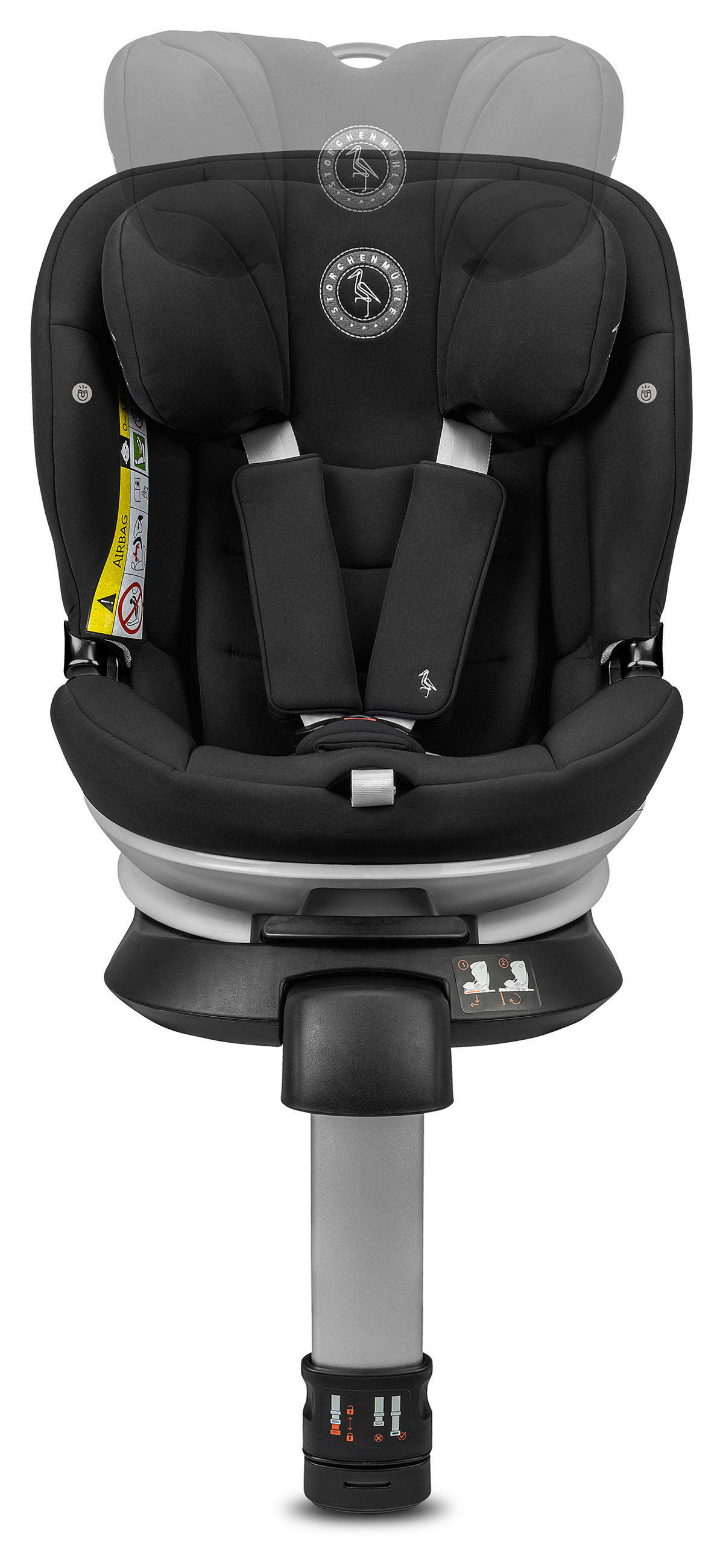 KINDERAUTOSITZ Niki Kid Onyx   - Schwarz, Basics, Textil (45/59/53,5cm) - Storchenmühle
