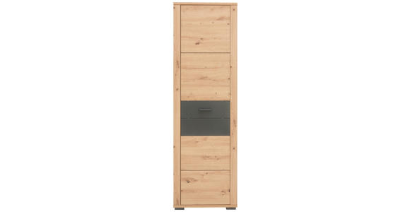 GARDEROBENSCHRANK 60/195/38 cm  - Eichefarben/Anthrazit, KONVENTIONELL, Holzwerkstoff/Kunststoff (60/195/38cm) - Xora