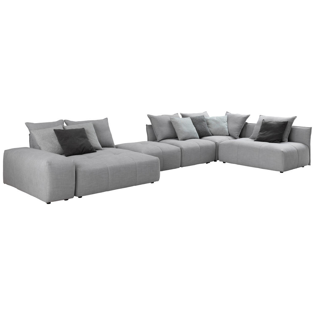 Thumbnail - Designwerk Wohnlandschaft, Silber, Textil, 6-Sitzer, Füllung: Schaumstoff, seitenverkehrt montierbar, U-Form, 493x256 cm...