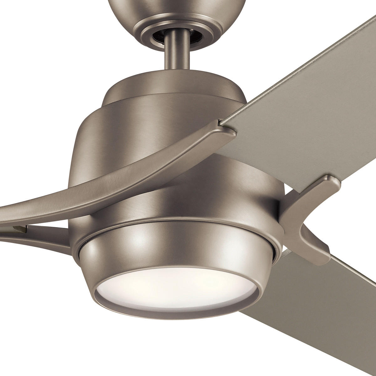 DECKENVENTILATOR  152/46 cm    - Silberfarben/Nickelfarben, Design, Holz/Metall (152/46cm) - Elstead Lighting