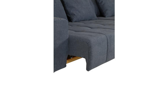 ECKSOFA  in Flachgewebe Dunkelgrau  205/300 cm  - Dunkelgrau/Schwarz, KONVENTIONELL, Textil/Metall (205/300cm) - Carryhome
