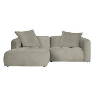 ECKSOFA in Webstoff Hellgrau  - Hellgrau/Schwarz, Modern, Kunststoff/Textil (173/240cm) - Stylife