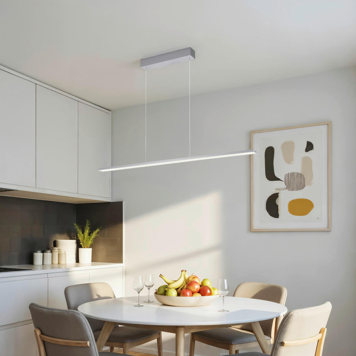 LED-HÄNGELEUCHTE Baseline 2.0 119/4/30-140 cm   - Alufarben, KONVENTIONELL, Metall (119/4/30-140cm) - BOPP