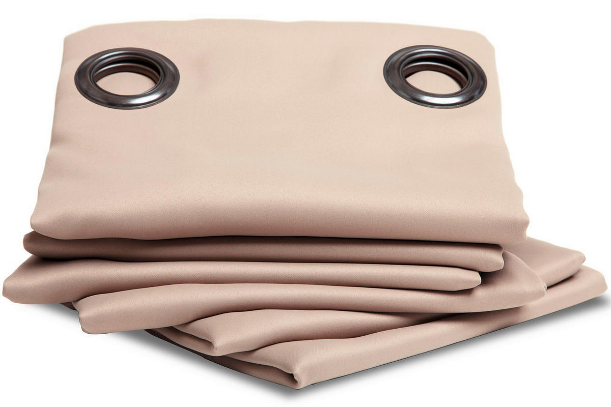 VERDUNKELUNGSVORHANG Verdunkelung  - Beige, Basics, Textil (145/260cm)