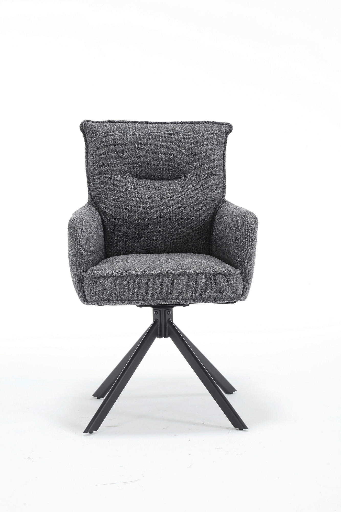 DREHSTUHL Struktur Anthrazit  - Anthrazit/Schwarz, MODERN, Textil/Metall (60/93/67cm) - Livetastic