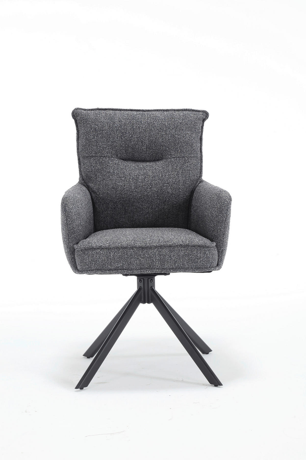 DREHSTUHL Struktur Anthrazit  - Anthrazit/Schwarz, MODERN, Textil/Metall (60/93/67cm) - Livetastic