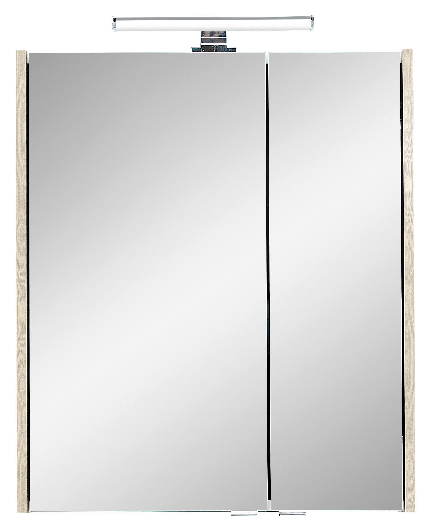SPIEGELSCHRANK 60/70/20,5 cm  - Chromfarben/Pinienfarben, KONVENTIONELL, Glas/Holzwerkstoff (60/70/20,5cm) - Xora