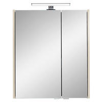 SPIEGELSCHRANK 60/70/20,5 cm  - Chromfarben/Pinienfarben, KONVENTIONELL, Glas/Holzwerkstoff (60/70/20,5cm) - Xora