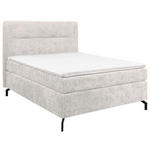 BOXSPRINGBETT 140/200 cm  in Hellgrau  - Hellgrau/Schwarz, Design, Textil/Metall (140/200cm) - Esposa