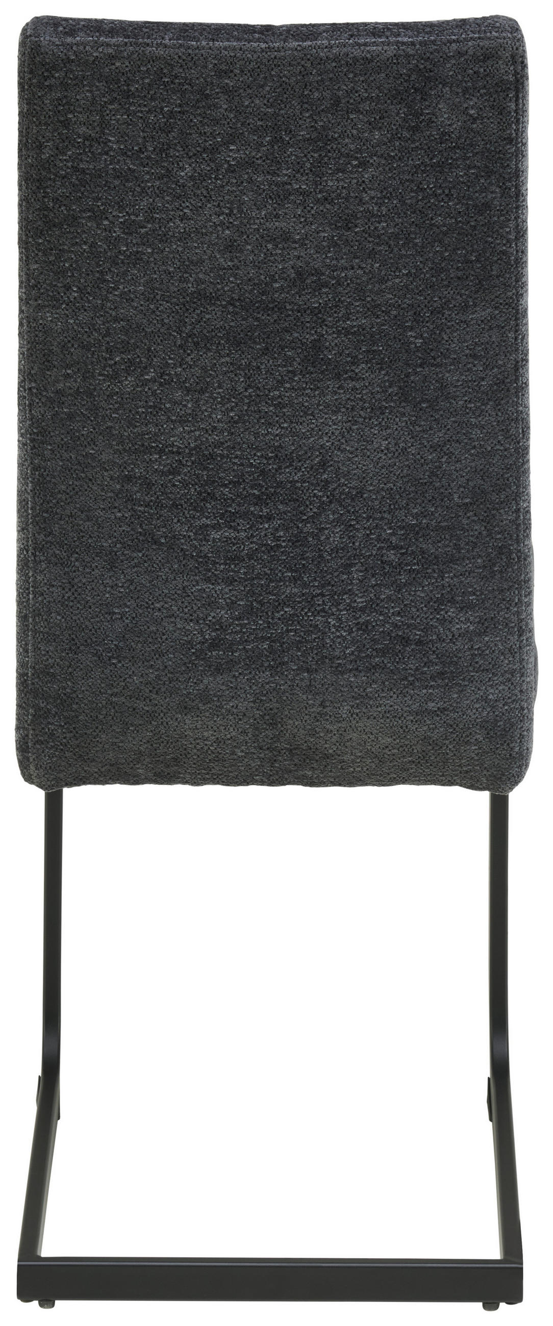 SCHWINGSTUHL  in Eisen Leinenoptik  - Dunkelgrau/Schwarz, LIFESTYLE, Textil/Metall (39/98/43cm) - MID.YOU