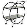 SERVIERWAGEN Schwarz  - Schwarz, Design, Glas/Metall (74/40/85cm) - Kare-Design