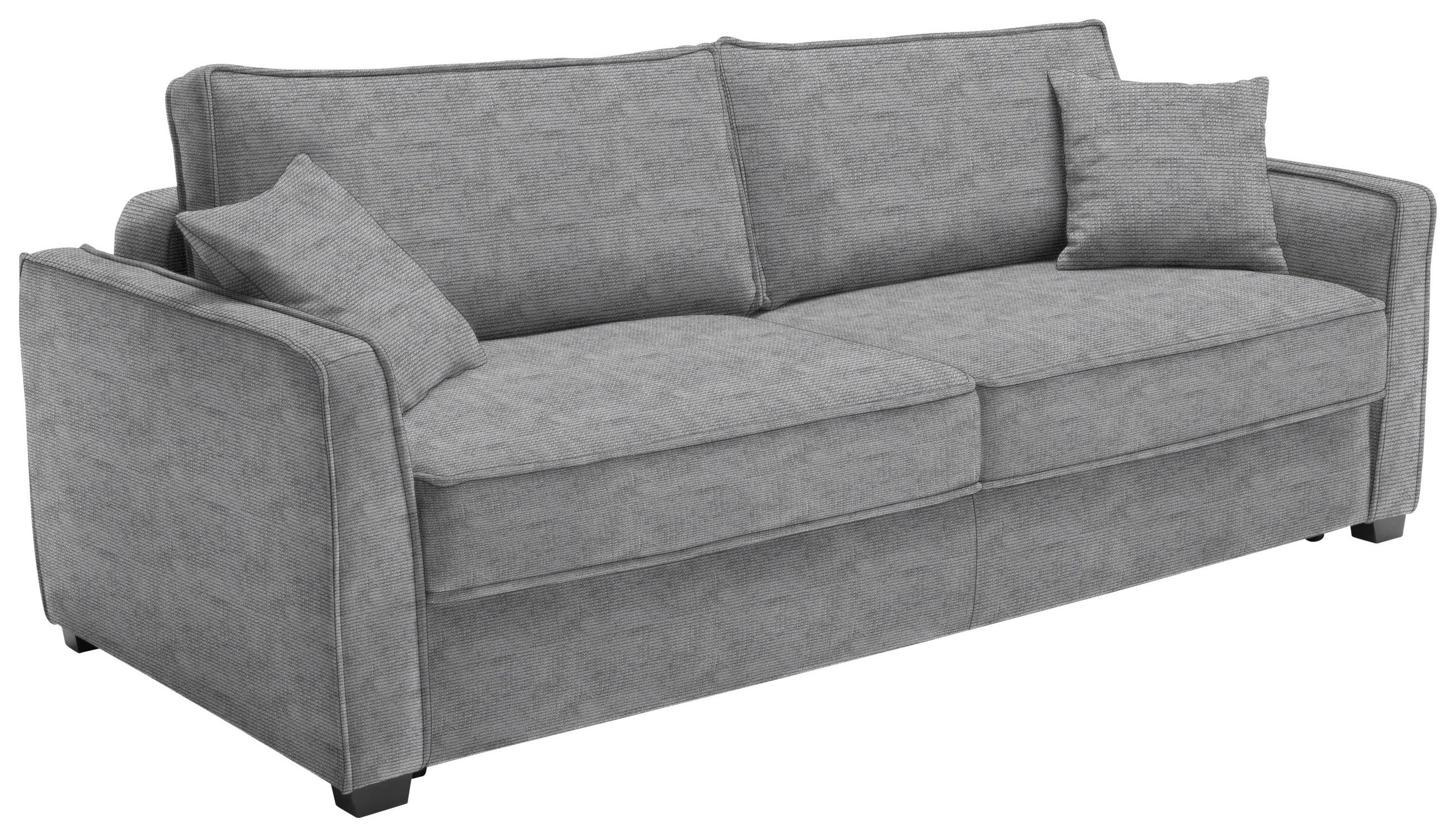 SCHLAFSOFA in Textil Dunkelgrau  - Dunkelgrau/Blaugrau, Design, Holz/Textil (240/75/110cm) - home24