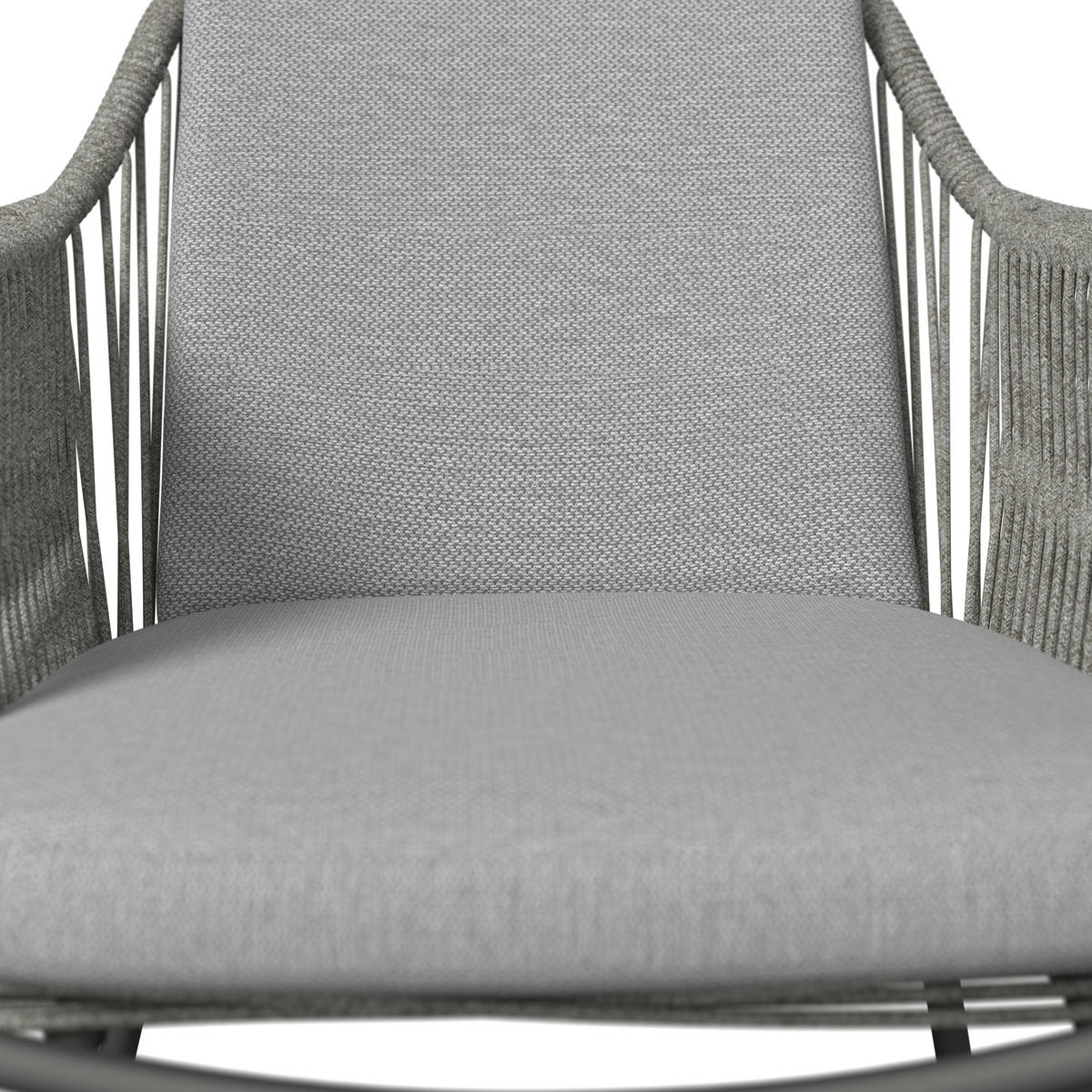 GARTENSESSEL Aluminium Hellgrau, Dunkelgrau  - Dunkelgrau/Hellgrau, MODERN, Textil/Metall (63/83/67cm) - Amatio