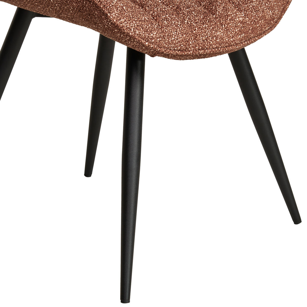 STUHL  in Eisen Leinenoptik Holz, Metall, Textil  - Schwarz/Braun, KONVENTIONELL, Holz/Textil (54/88/61,5cm) - MID.YOU