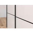 SCHWEBETÜRENSCHRANK 301/223/68 cm 3-türig Grau, Weiß  - Schwarz/Weiß, KONVENTIONELL, Glas/Holzwerkstoff (301/223/68cm) - Novel