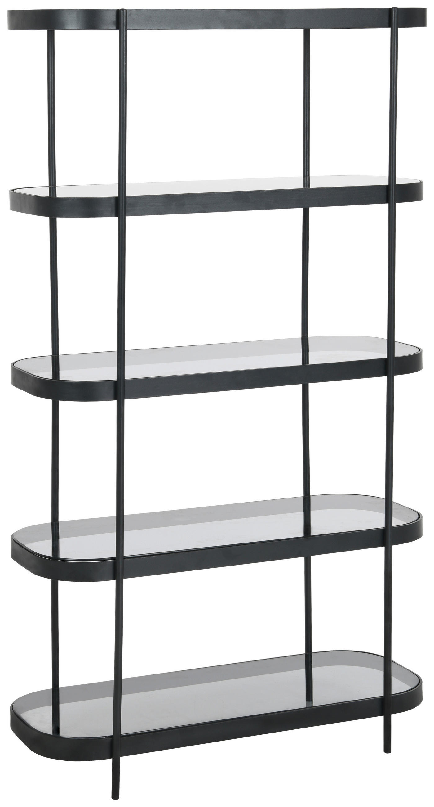 REGAL Schwarz  - Schwarz, Design, Glas/Metall (90/160/38cm) - MID.YOU