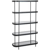 REGAL  90/160/38 cm Schwarz  - Schwarz, Design, Glas/Metall (90/160/38cm) - MID.YOU