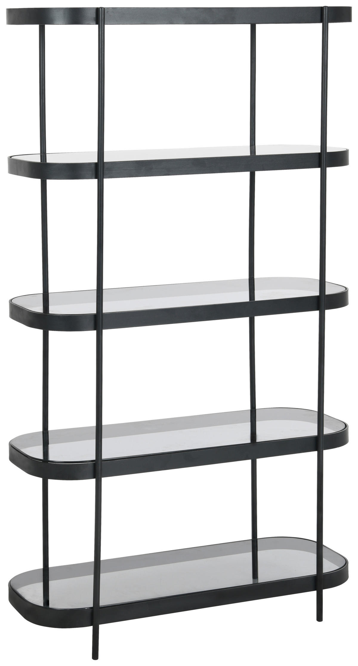 REGAL  90/160/38 cm Schwarz  - Schwarz, Design, Glas/Metall (90/160/38cm) - MID.YOU