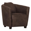 COCKTAILSESSEL Mikrofaser Dunkelbraun    - Dunkelbraun/Braun, Design, Holz/Textil (72/72/85cm)