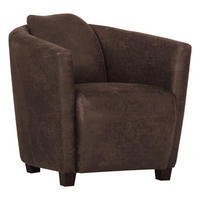 COCKTAILSESSEL in Mikrofaser Dunkelbraun  - Dunkelbraun/Braun, Design, Holz/Textil (72/72/85cm)