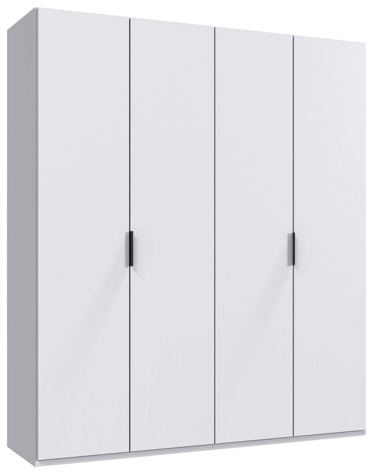 FALTTÜRENSCHRANK 200/236/58 cm 2-türig Weiß  - Schwarz/Weiß, Design, Holzwerkstoff (200/236/58cm) - Boxxx