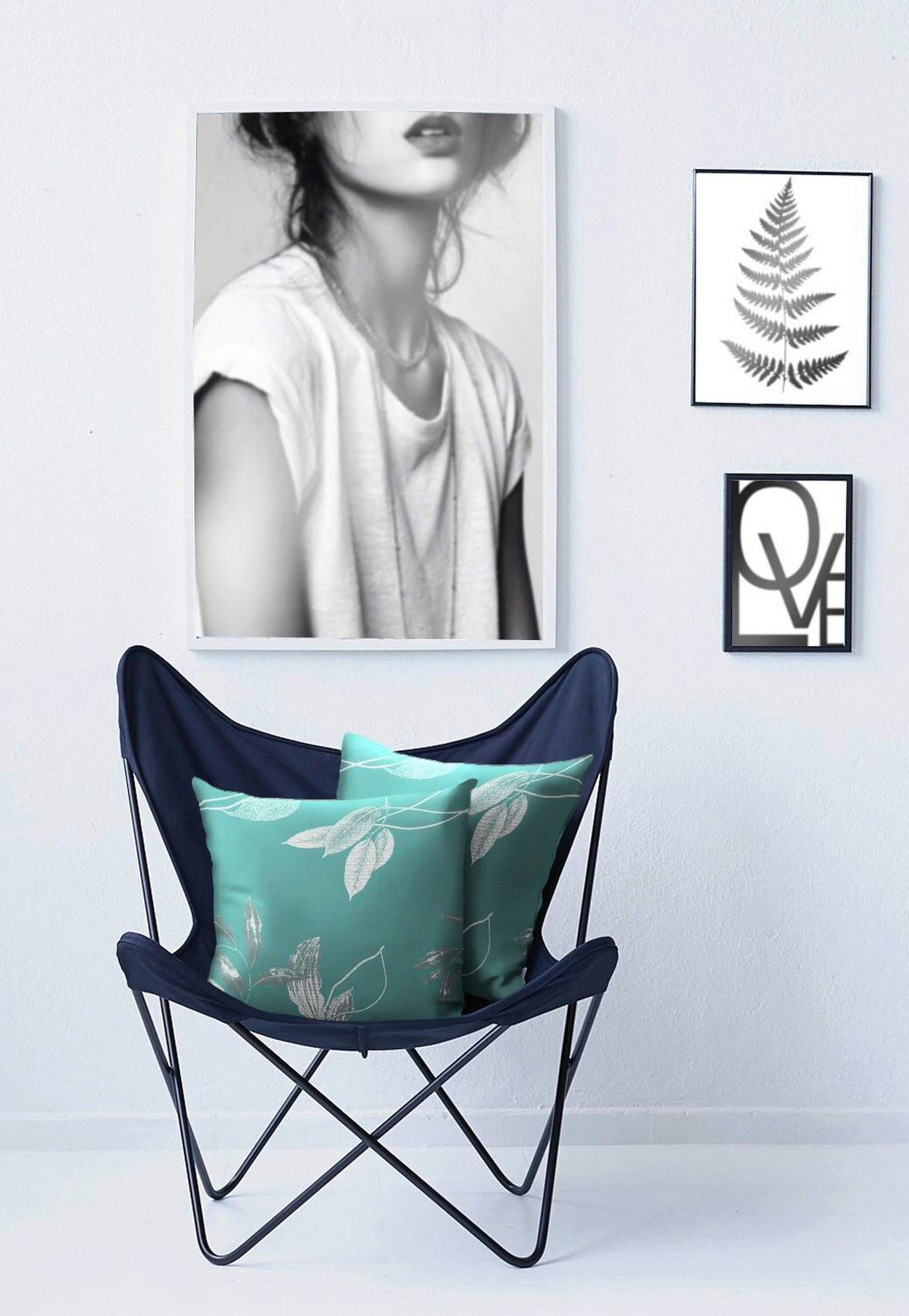 KISSENHÜLLE Loft Style 49/49 cm  - Türkis, Basics, Textil (49/49cm) - Ambiente