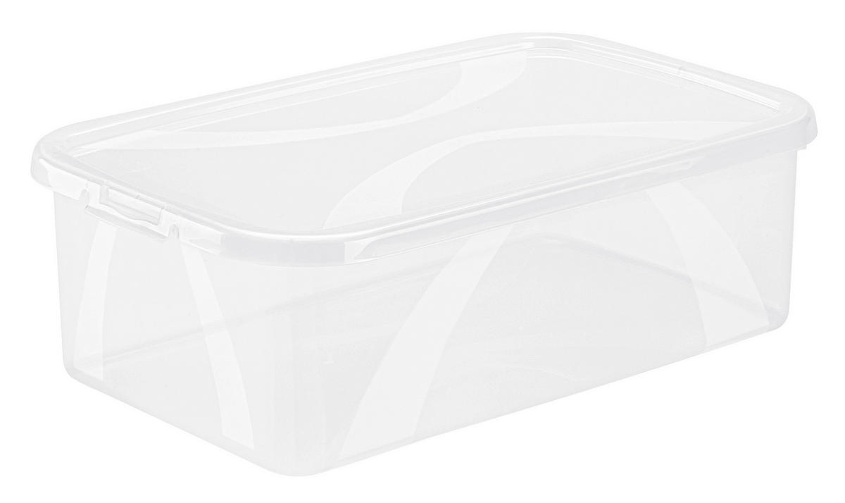 BOX S VEKOM 5 l - priehľadné, Konventionell, plast (34,4/20,2/10,6cm) - Rotho