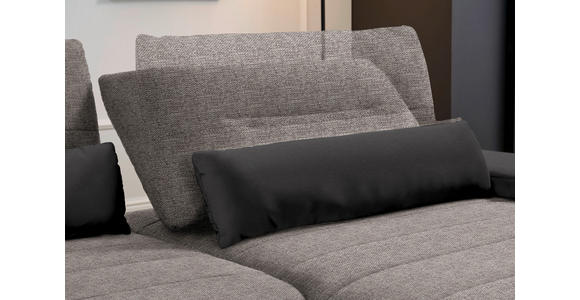 ECKSOFA in Webstoff Graubraun  - Graubraun/Schwarz, KONVENTIONELL, Textil/Metall (273/191cm) - Carryhome