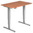 SCHREIBTISCH - Silberfarben/Nussbaumfarben, KONVENTIONELL, Holzwerkstoff/Metall (120/63,5-128,5/80cm) SCHREIBTISCH - Silberfarben/Nussbaumfarben, KONVENTIONELL, Holzwerkstoff/Metall (120/63,5-128,5/80cm)